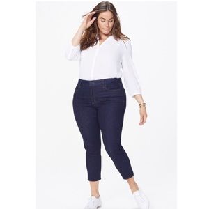 NYDJ Alina Ankle Jeans in Rinse Dark Blue Denim Women’s  22 NWT